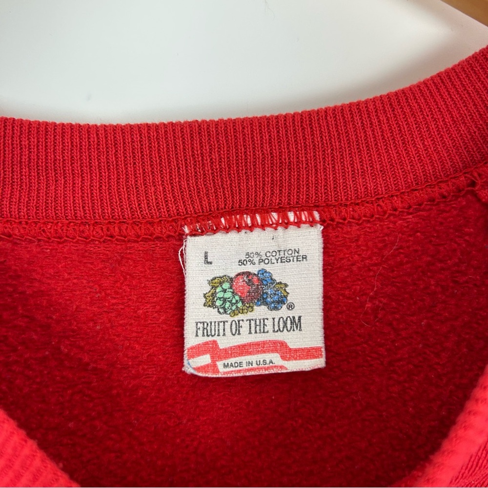 Vintage Boys and Girls Club Camp Fire Red Crew Neck Sweatshirt Fruit of the Loom - Picture 3 of 11